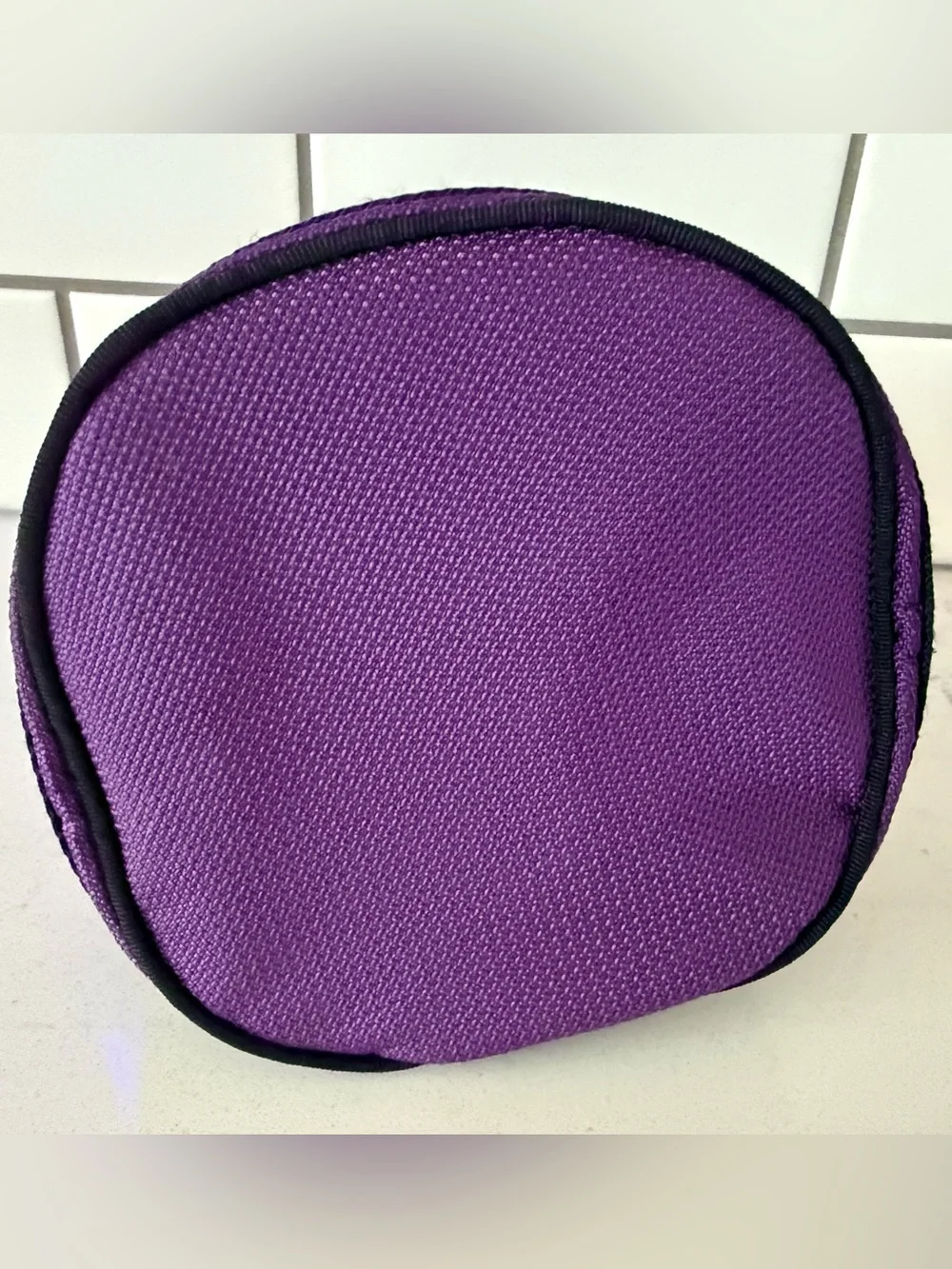 Vintage Benetton Purple Pouch Bag Multicolor Logo Drawstring Cosmetic Travel